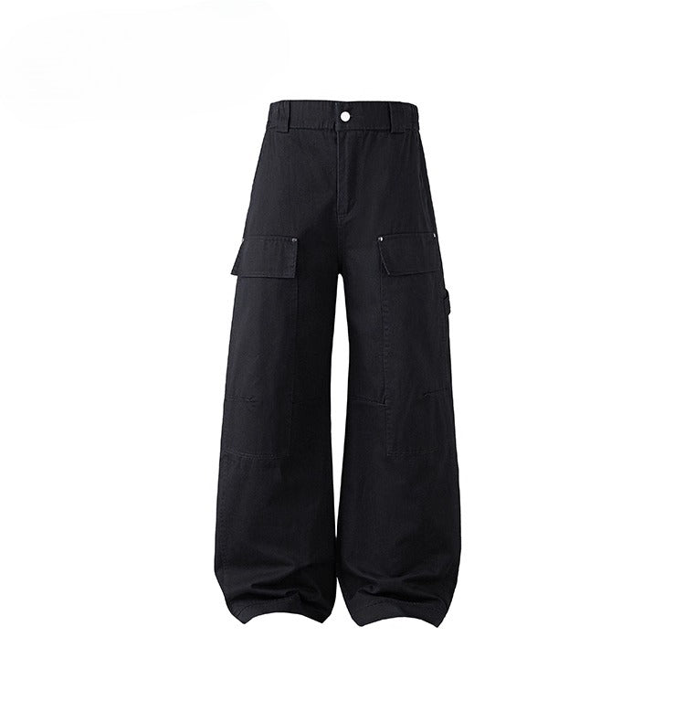 Semi-elastic loose overalls FE0690