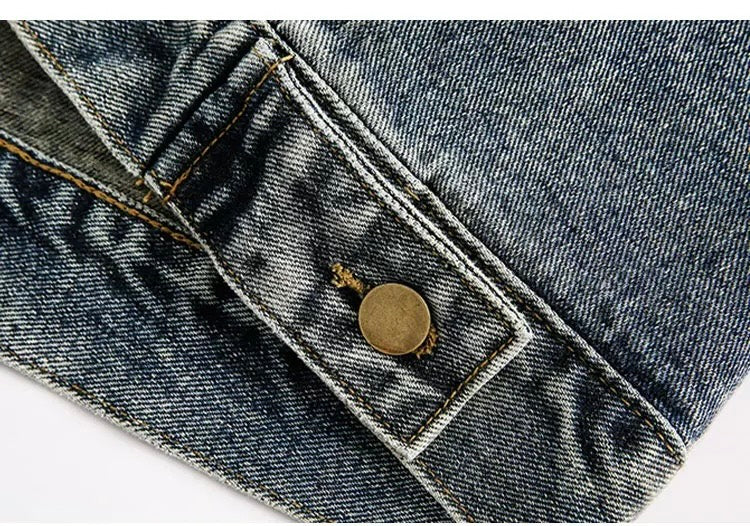 Men’s Vintage Washed Denim Jacket FE0322