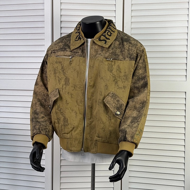 Men’s Vintage American Paint-Splatter Workwear Jacket FE0330