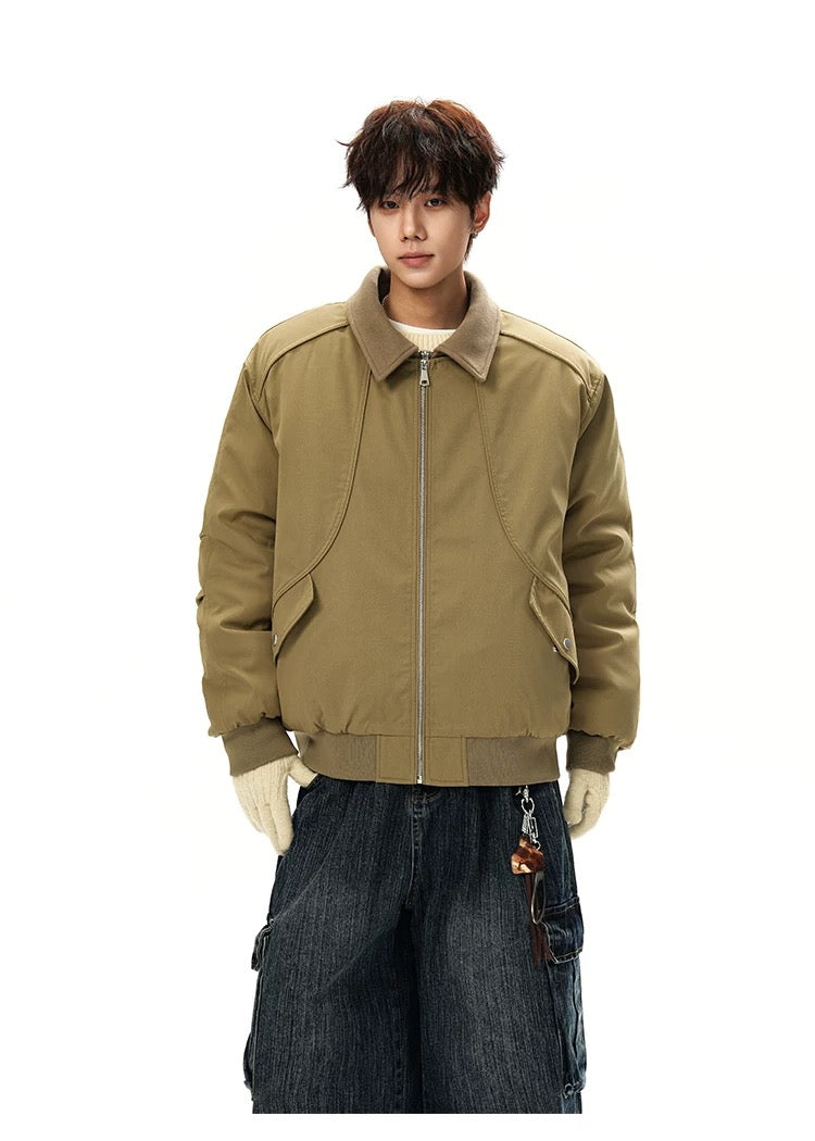 Men’s Designer Contrast Splice Lapel Jacket FE0078