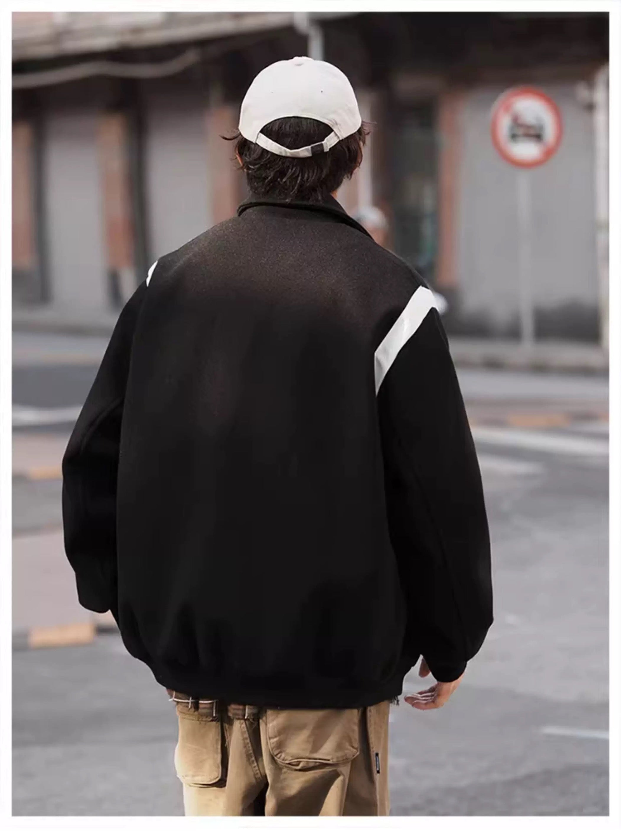 Wool Short Jacket – Vintage American Street Style Outerwear FE0072