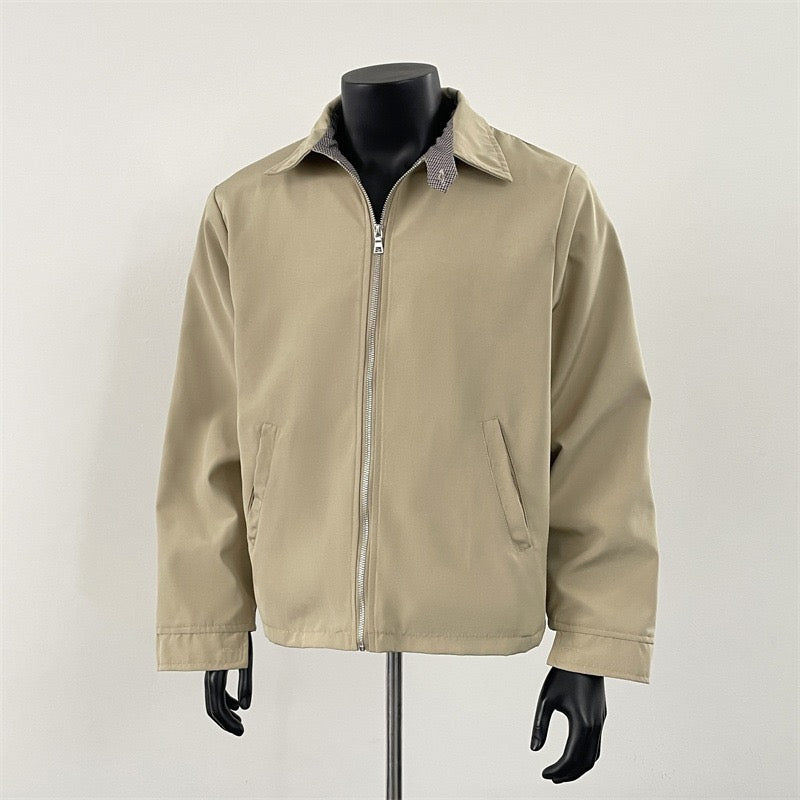 CLEANFIT PLAID COLLAR ZIP JACKET FE0206