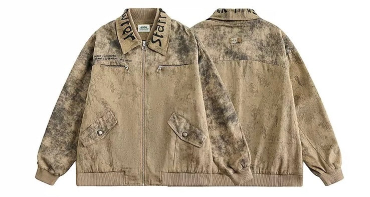 Men’s Vintage American Paint-Splatter Workwear Jacket FE0330