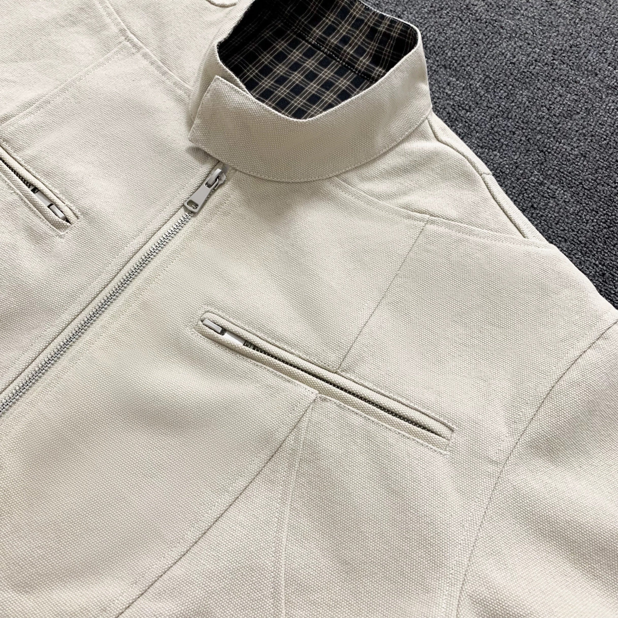 Harrington Stand Collar Utility Jacket – American Vintage Streetwear Coat FE0064