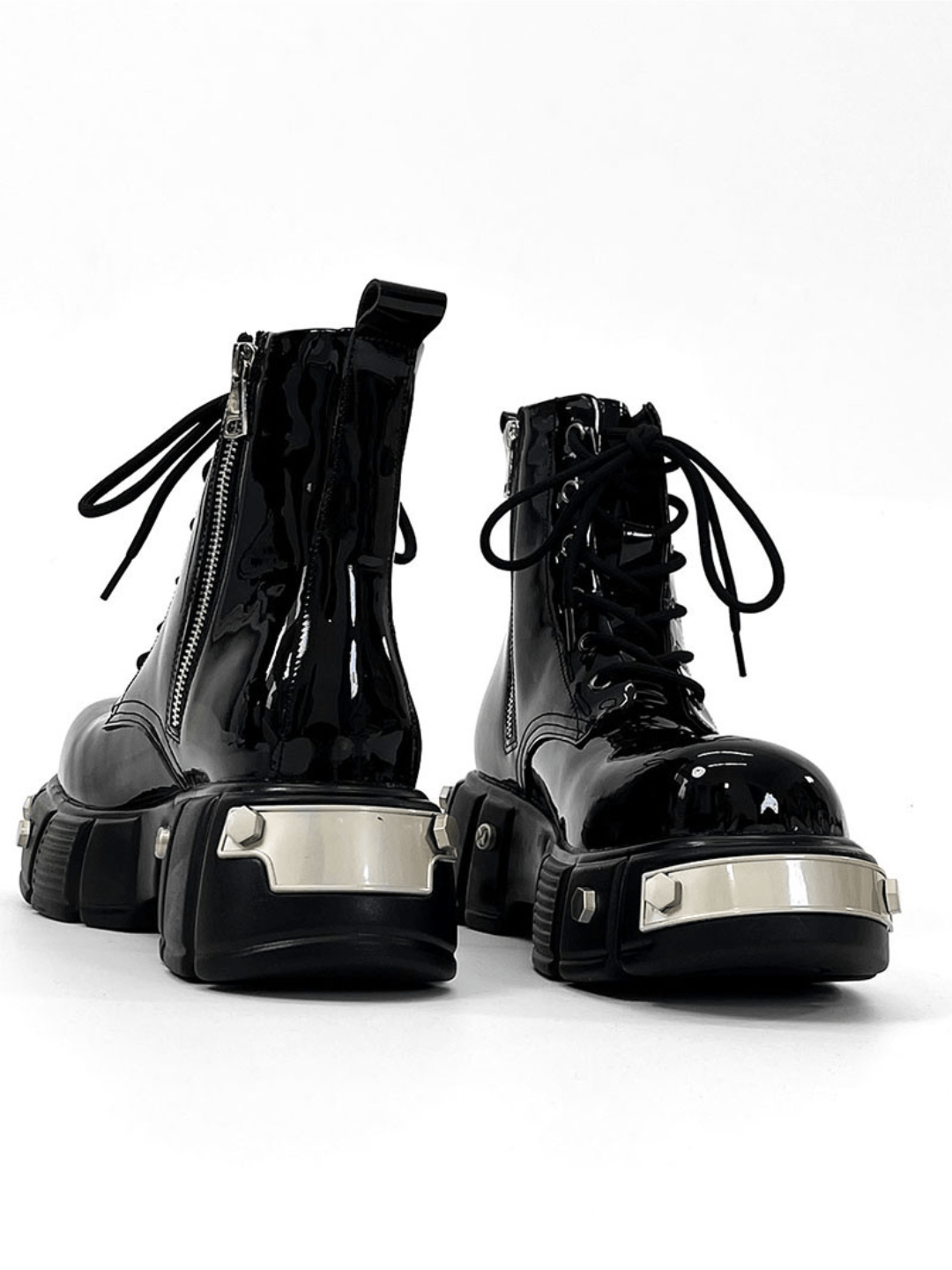 punk zipper biker boots S033