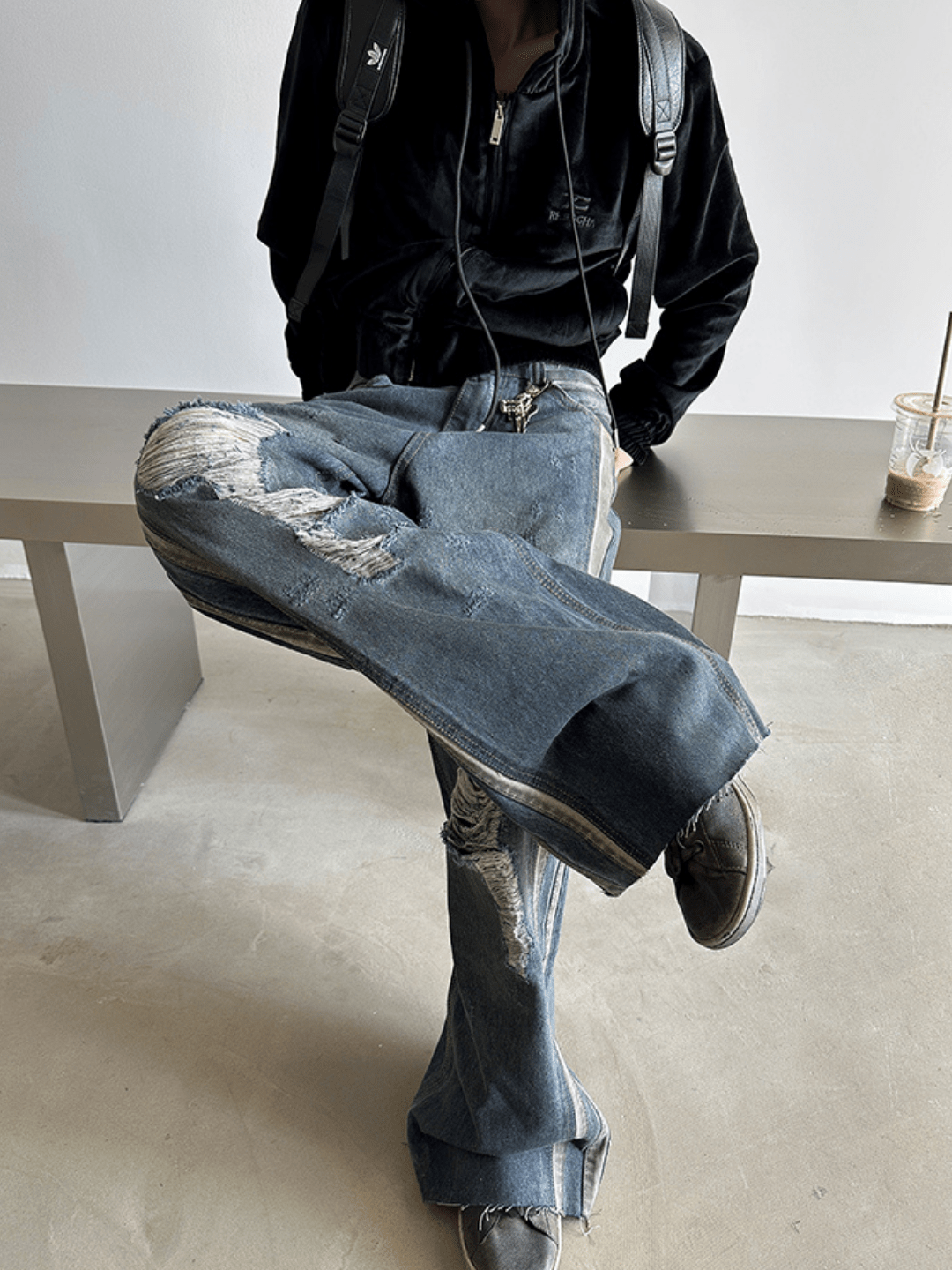 washed ripped jeans FE0436