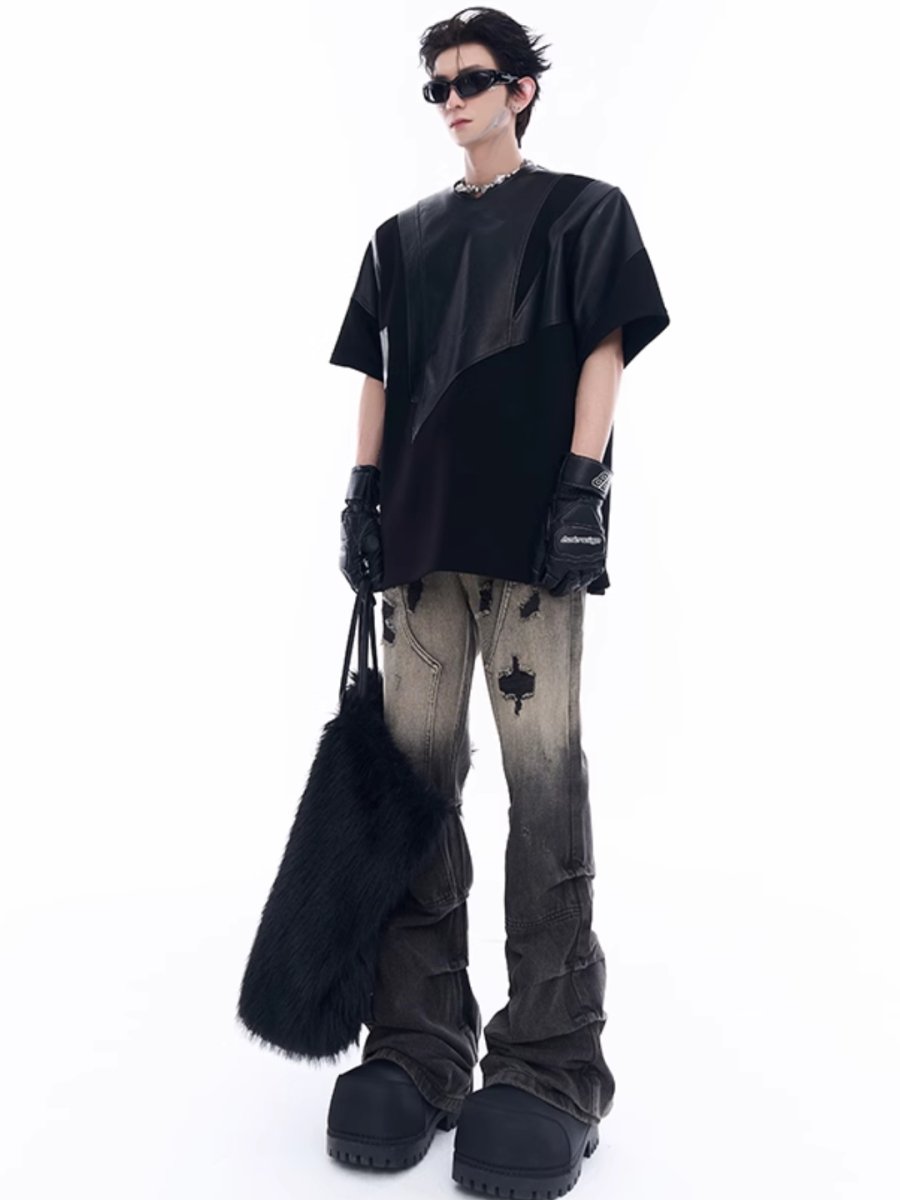 damage denim pants FE0433