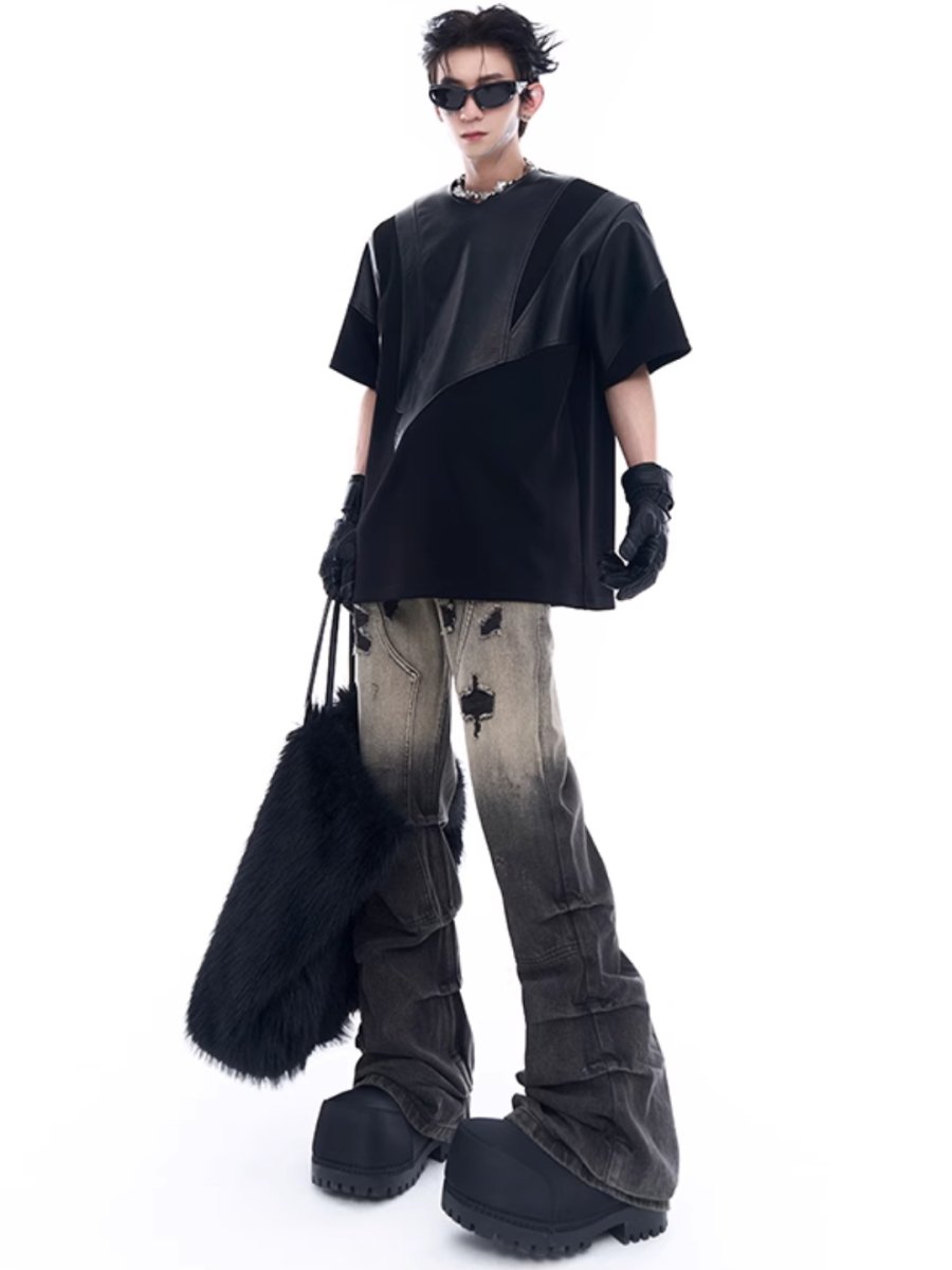 damage denim pants FE0433