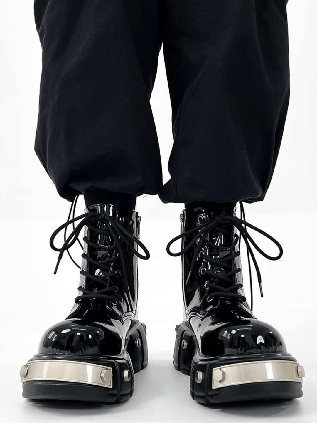 punk zipper biker boots S033