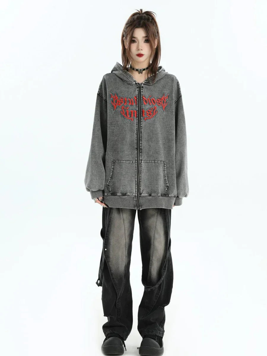 GOTHIC LETTER LOGO DENIM JACKET FE0122