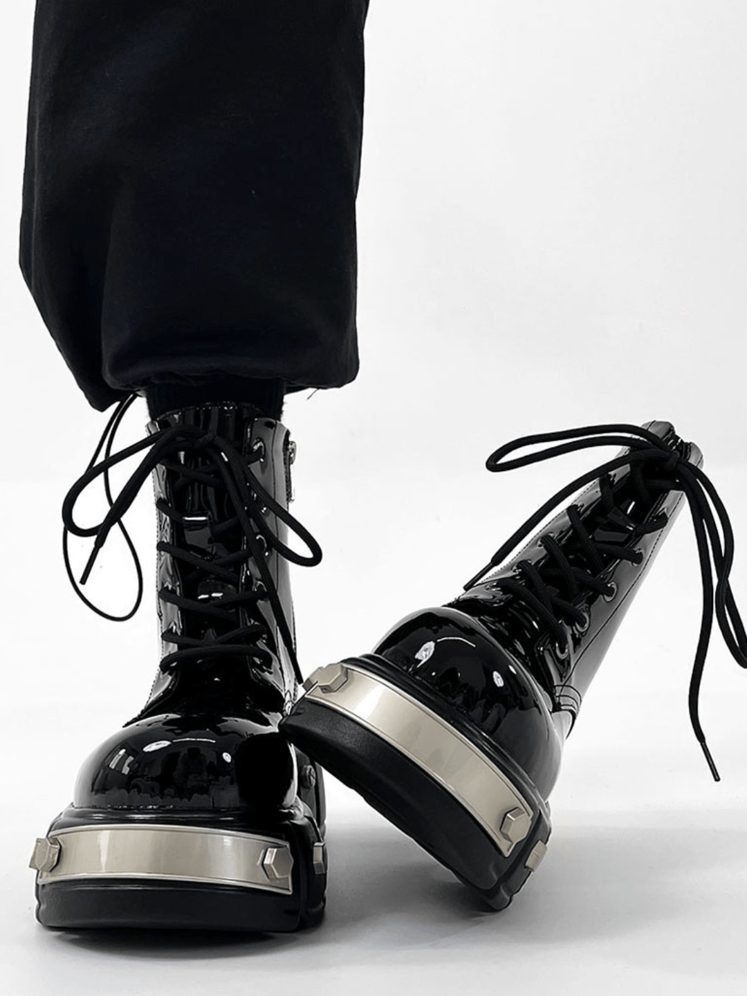 punk zipper biker boots S033