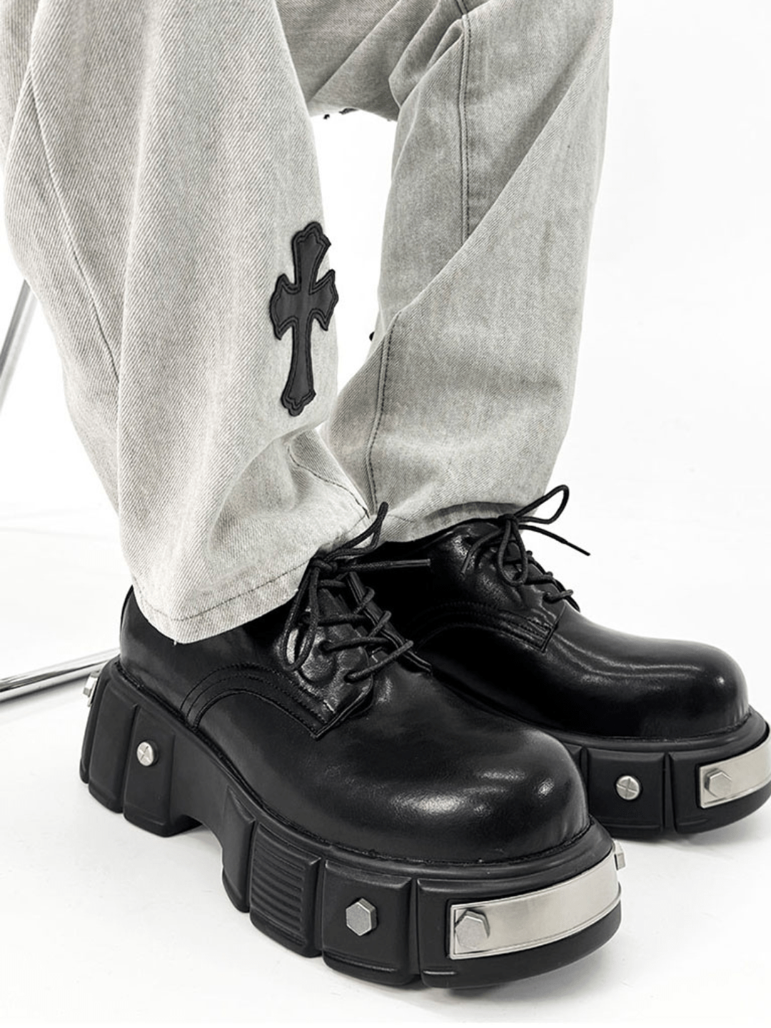 Head Round Toe Leather Shoes S041