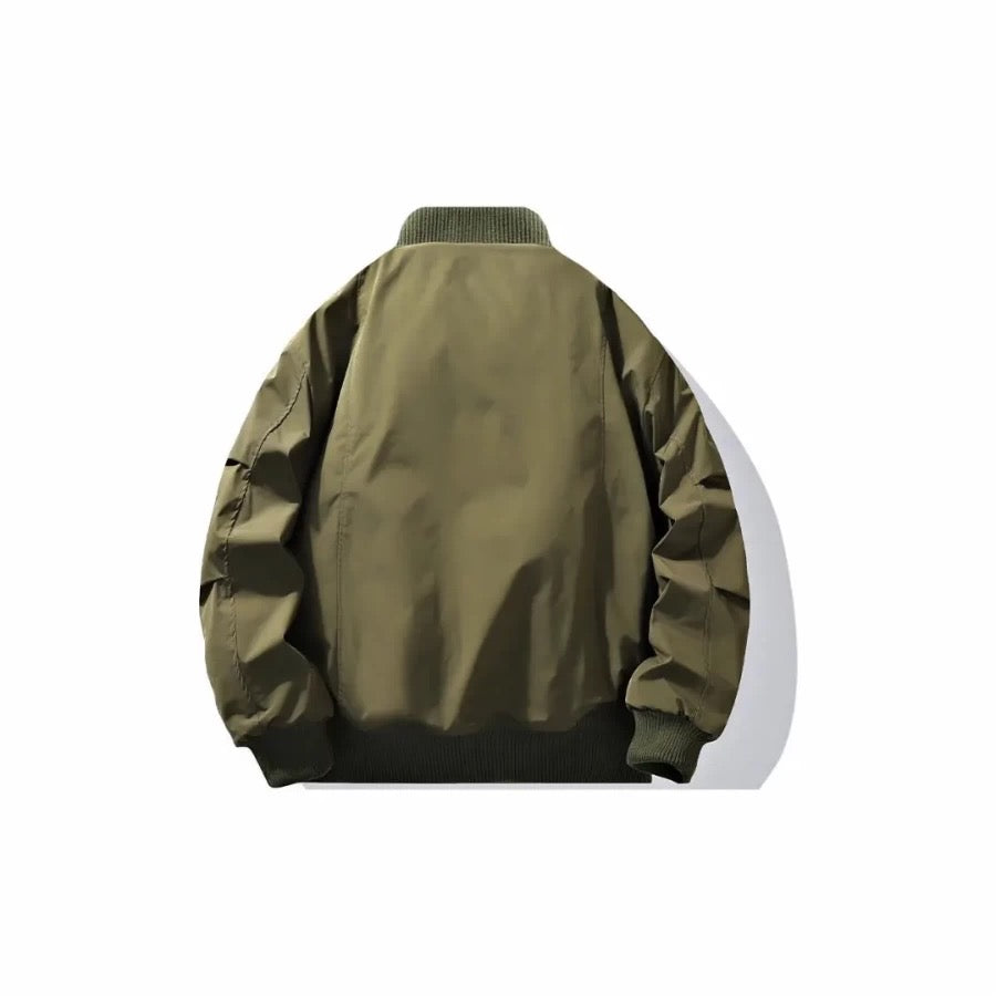 Men’s Short Padded Bomber Jacket – American Retro Street Winter Coat FE0312