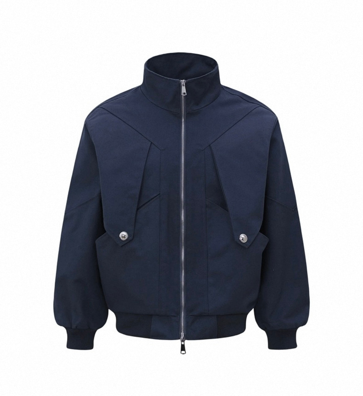 Men’s Stand Collar Jacket – Minimal Clean Fit Streetwear Outerwear FE0048
