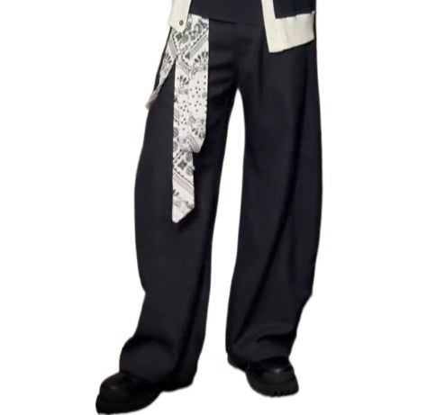 Black wide-leg trousers FE0127