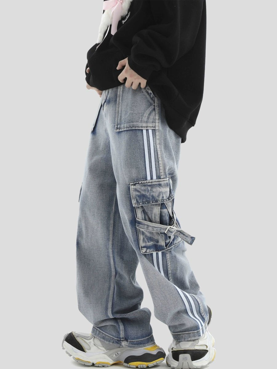 STRIPED JEANS FE0100