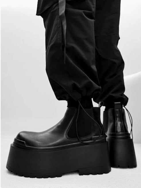 leather big head Derby shoes S042