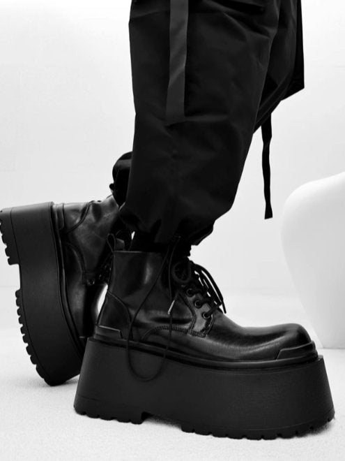 leather big head Derby shoes S042