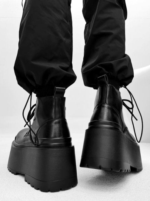 leather big head Derby shoes S042