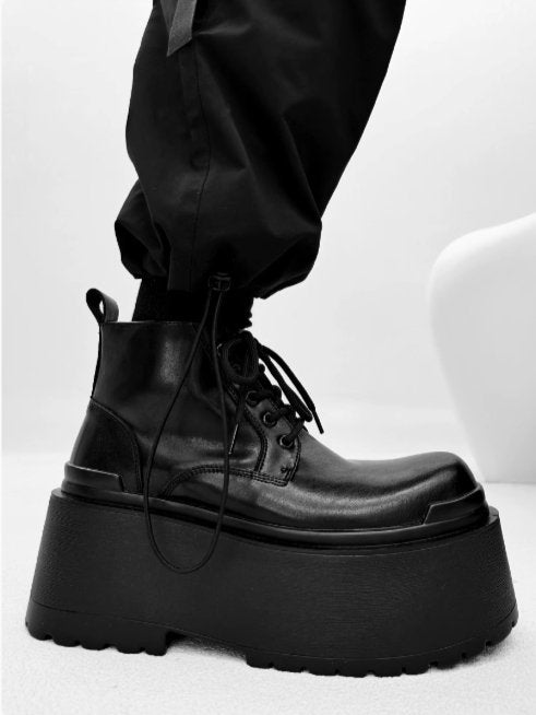 leather big head Derby shoes S042