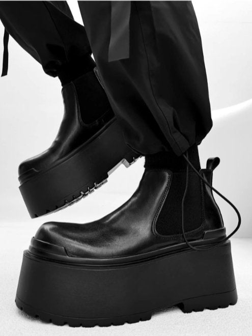 leather big head Derby shoes S042