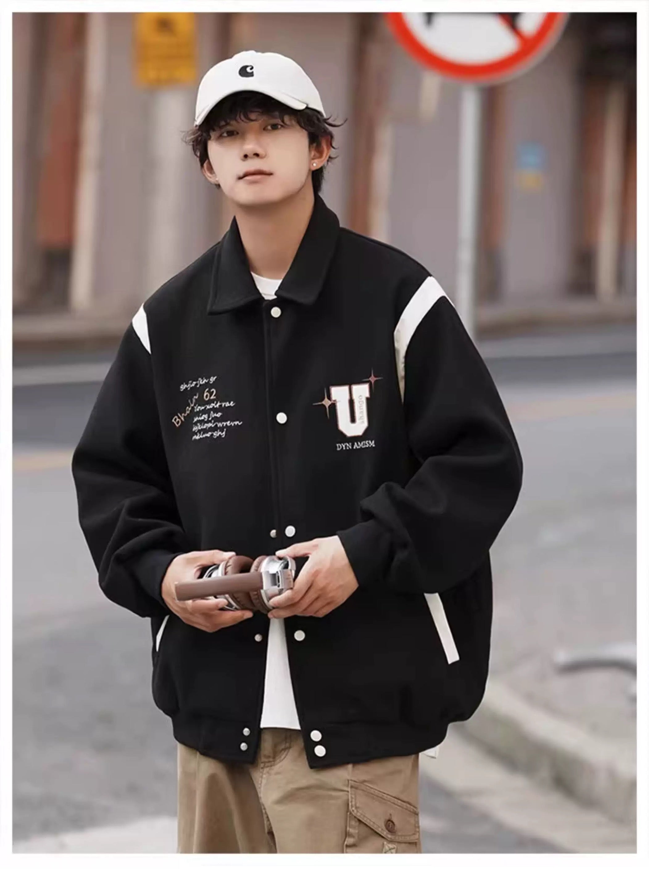 Wool Short Jacket – Vintage American Street Style Outerwear FE0072