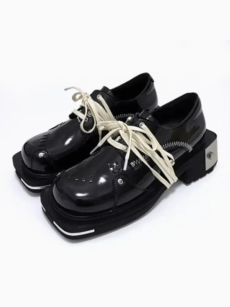 BRITISH STYLE RACE-UP NICHE DESIGN HEAD SHOES S024