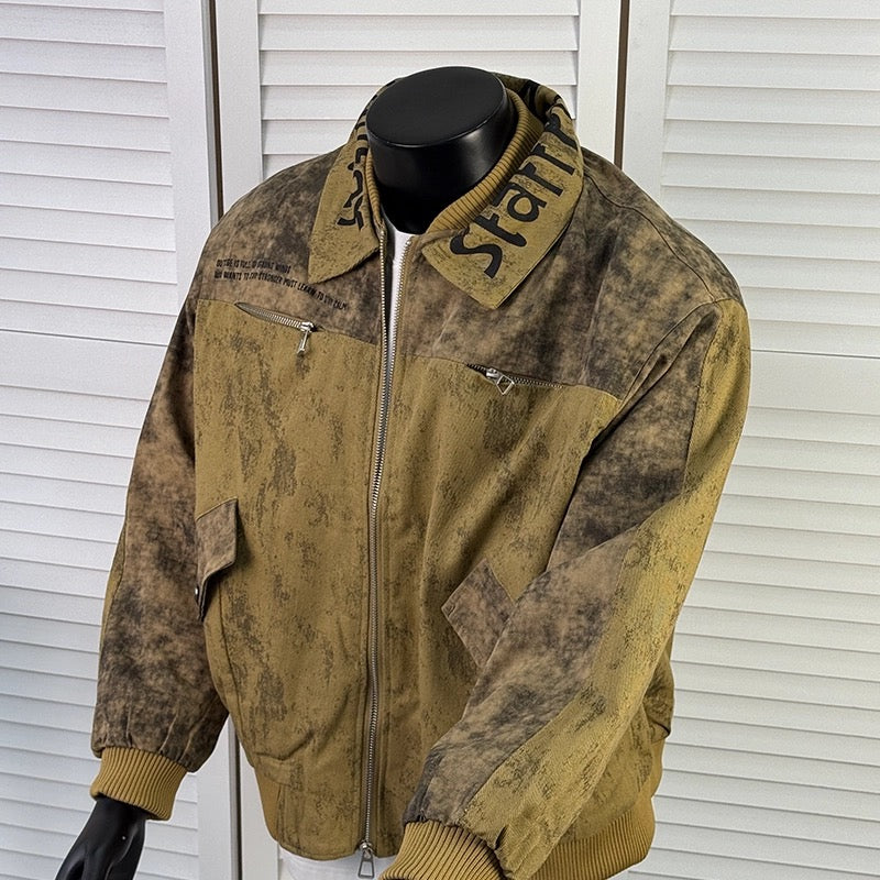 Men’s Vintage American Paint-Splatter Workwear Jacket FE0330