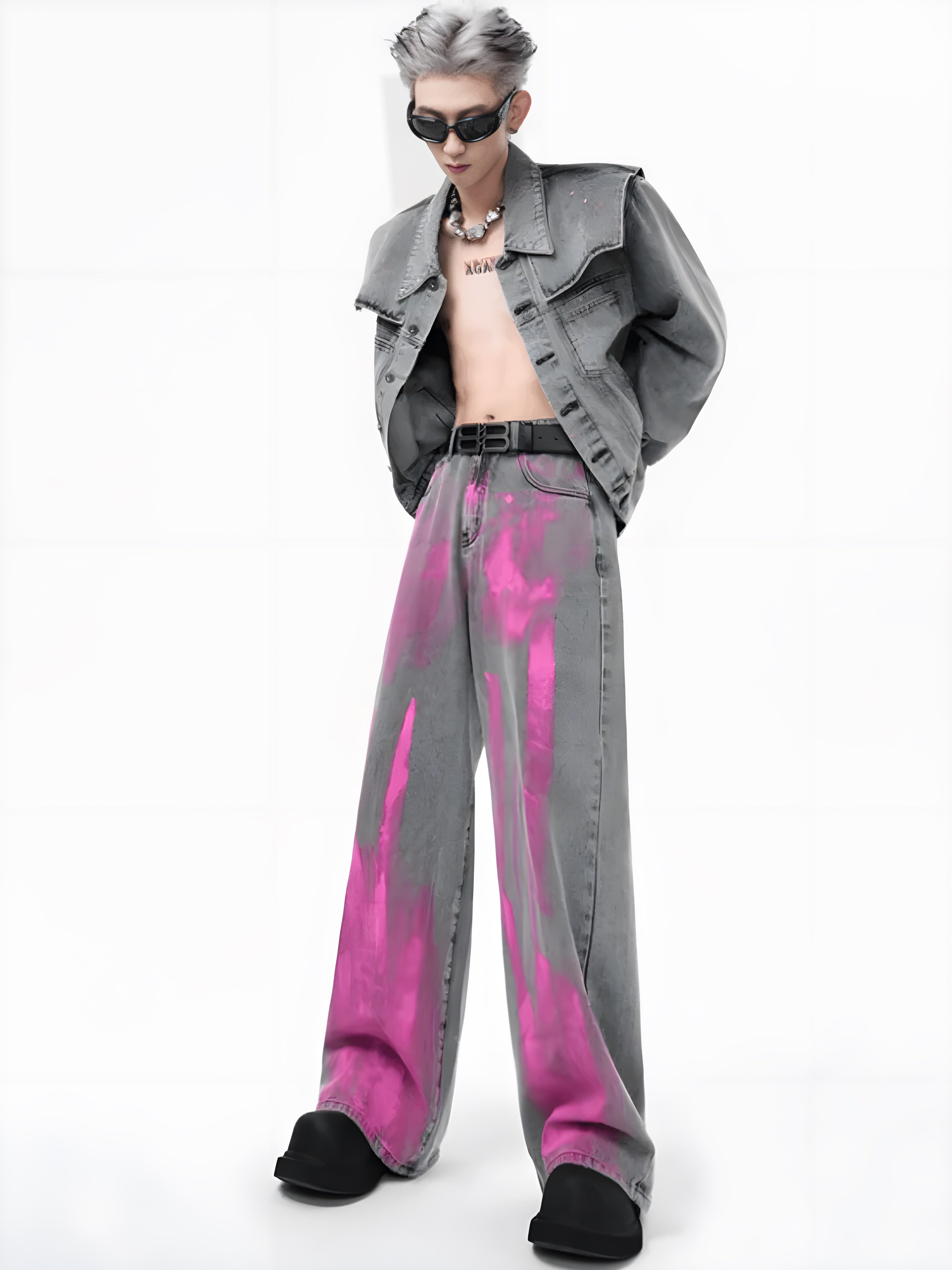A-TYPE SMOKE GRAY FLOOR MOPPING PANTS FE0406