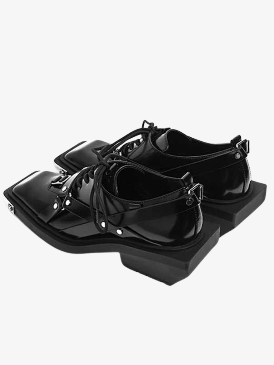 metal head decoration square shoes S037