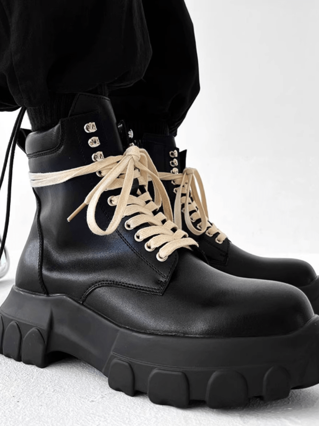 British style leather zipper shoes S040