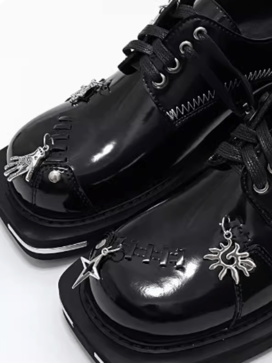 British style leather head punk accessories shoes S062