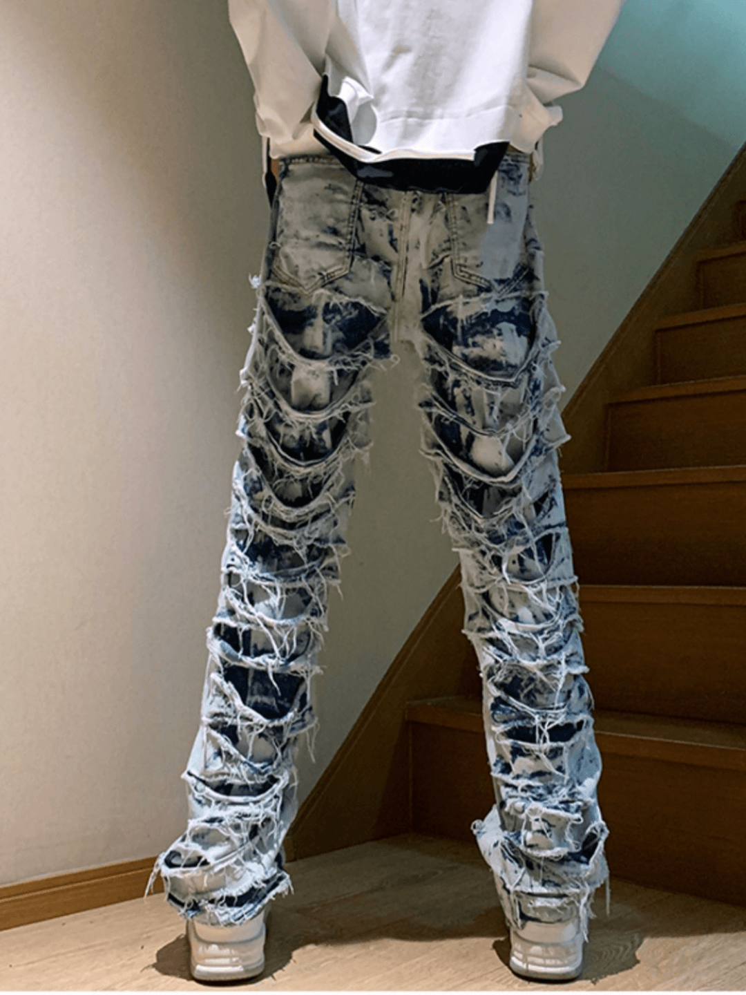 High street damage denim pants FE0426