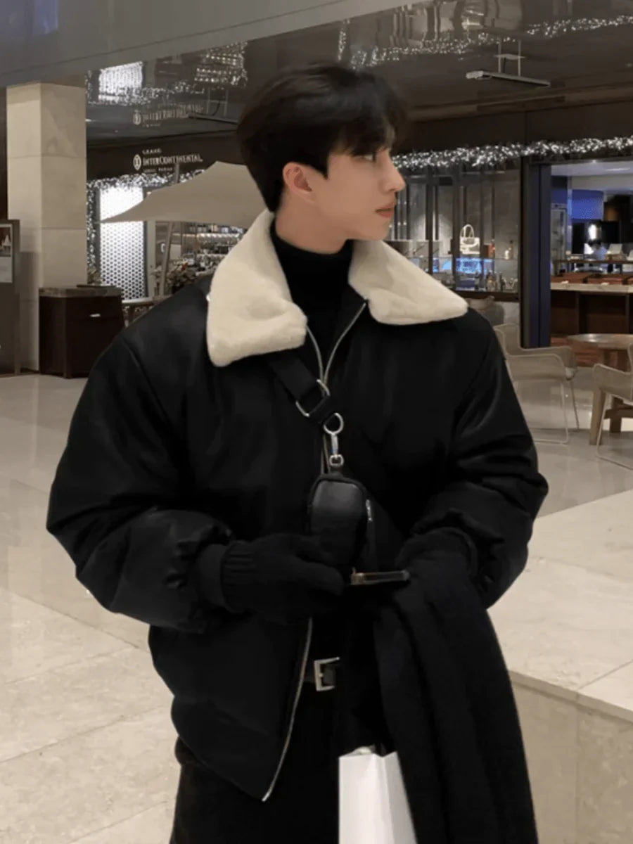 KOREAN LAMB WOOL COTTON COAT JACKET FE0467