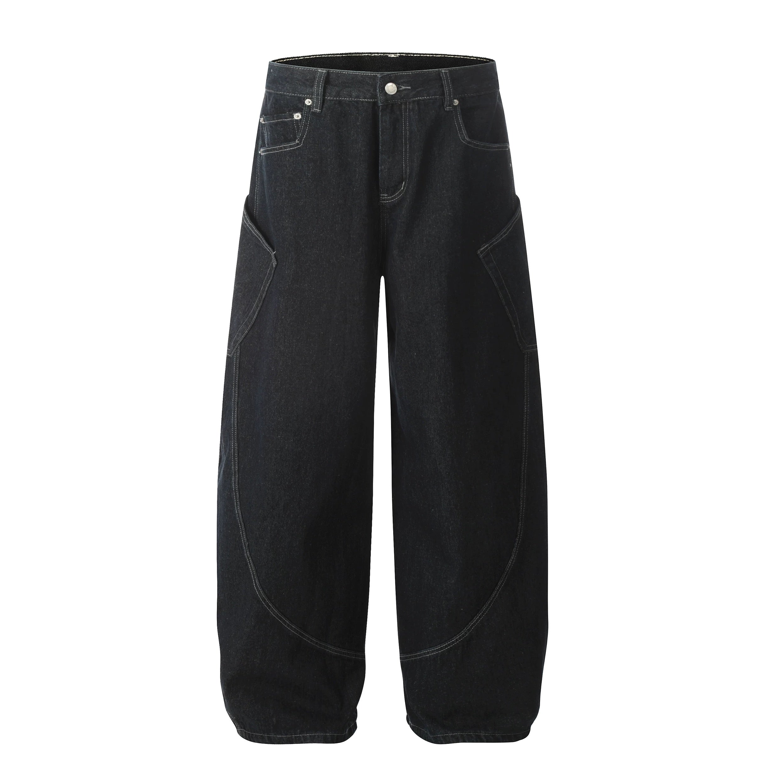 Vintage American Multi-Pocket Jeans – Loose Fit Workwear Street Denim Pants FE0050