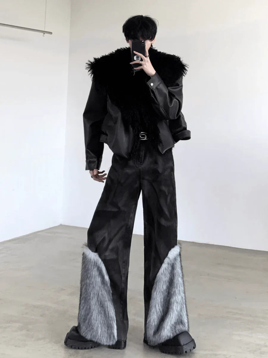 FUR LEATHER JACKET FE0454