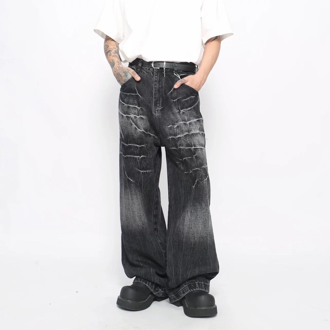 Men’s American Vintage Wide-Leg Denim Jeans FE0372