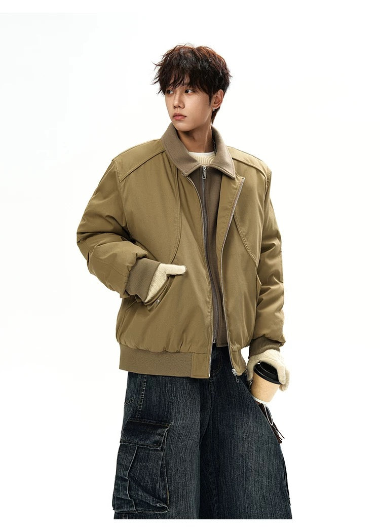 Men’s Designer Contrast Splice Lapel Jacket FE0078