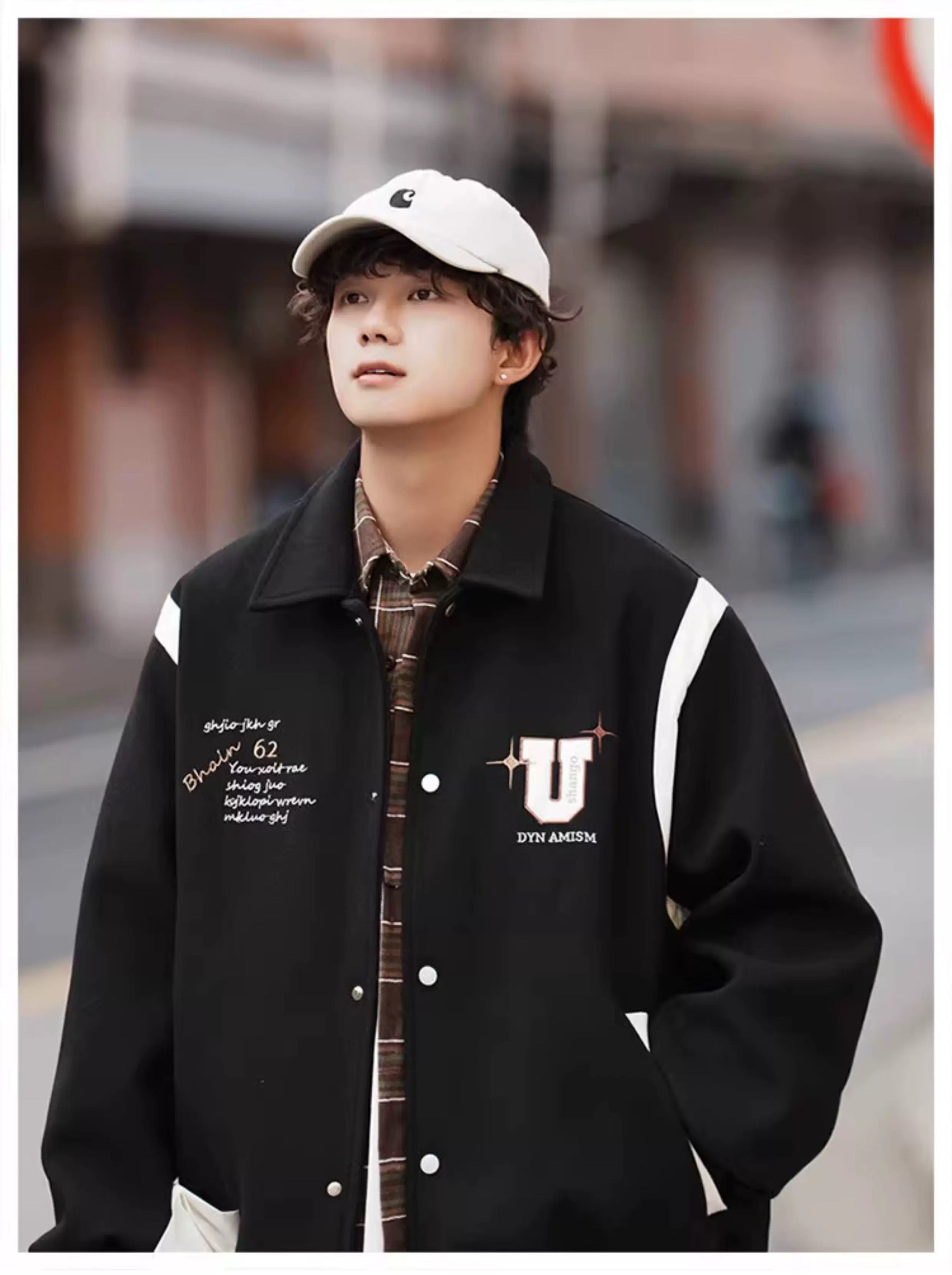 Wool Short Jacket – Vintage American Street Style Outerwear FE0072