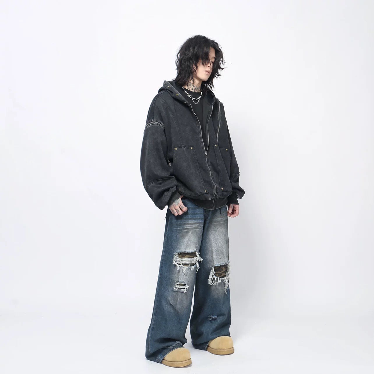 Men’s Zip-Up Streetwear Hoodie FE0368