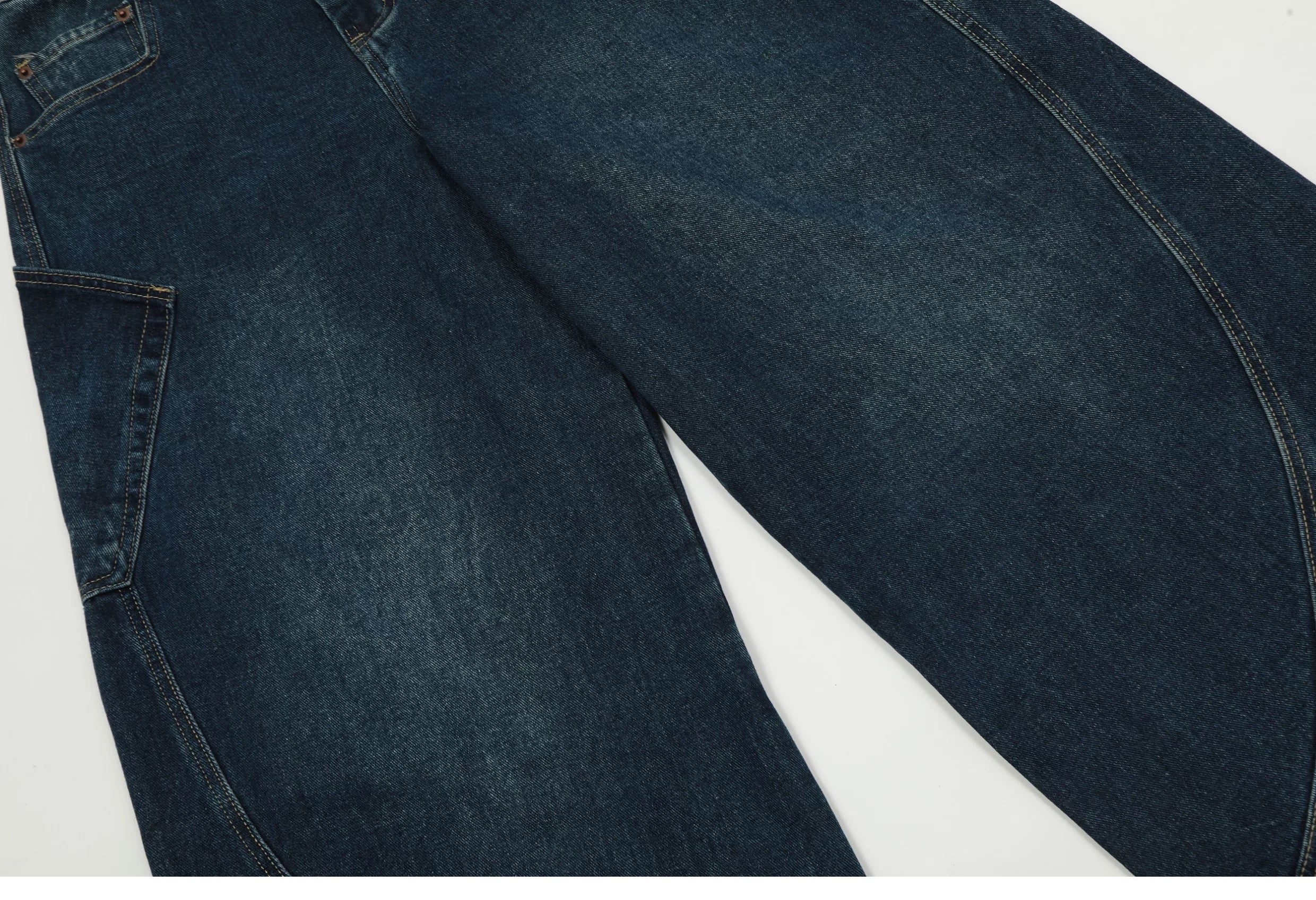 Vintage American Multi-Pocket Jeans – Loose Fit Workwear Street Denim Pants FE0050