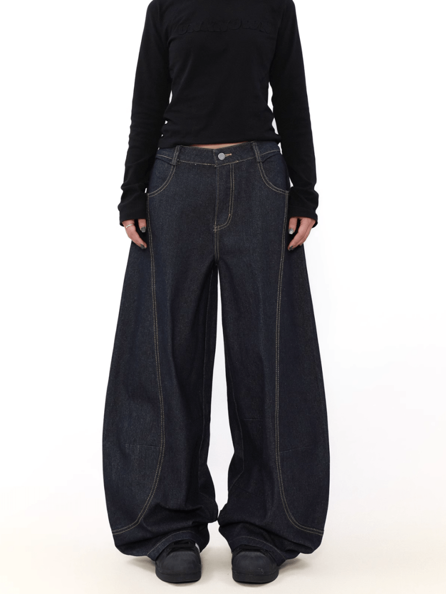 wide leg straight jeans FE0108