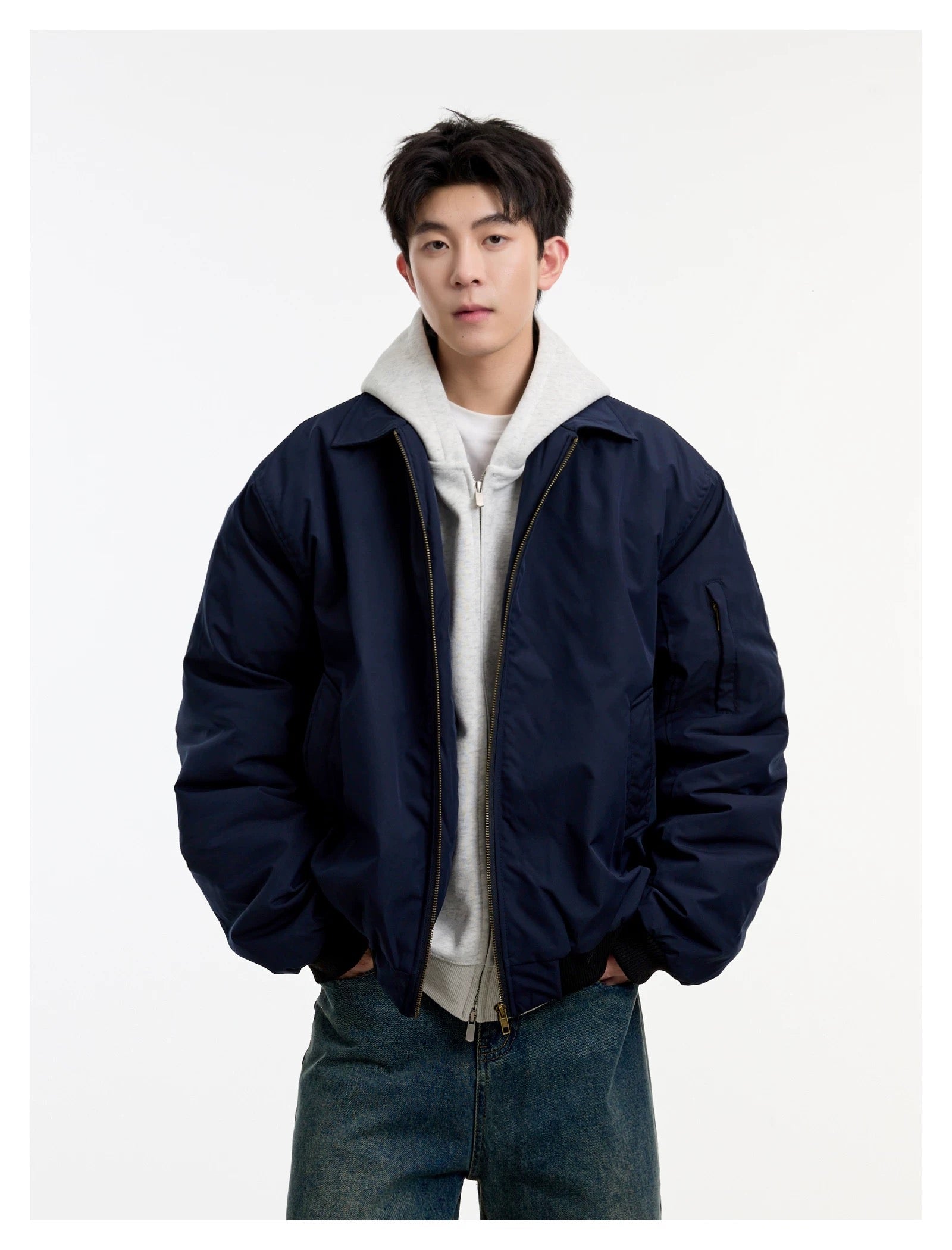 Men’s Vintage Bomber Puffer Jacket FE0299