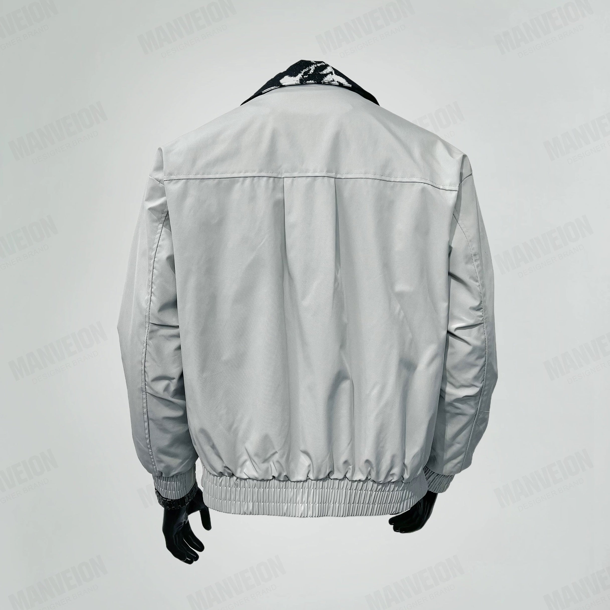 Men’s Vintage Layered Collar Jacket – Loose Fit Retro Streetwear Coat FE0015