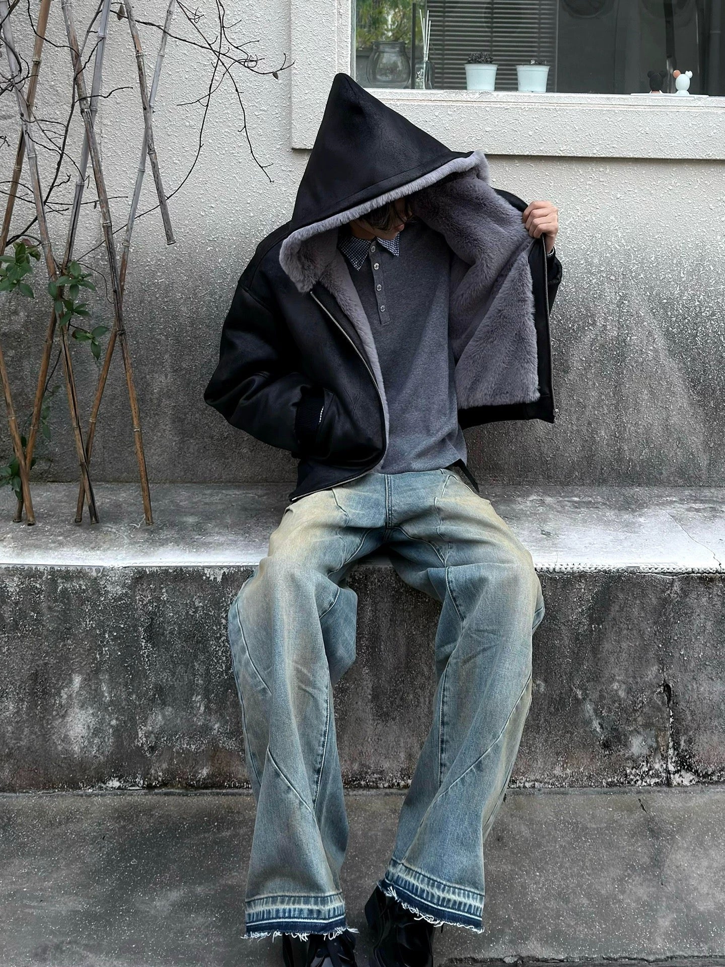 Men’s American Vintage PU Leather Jacket FE0398