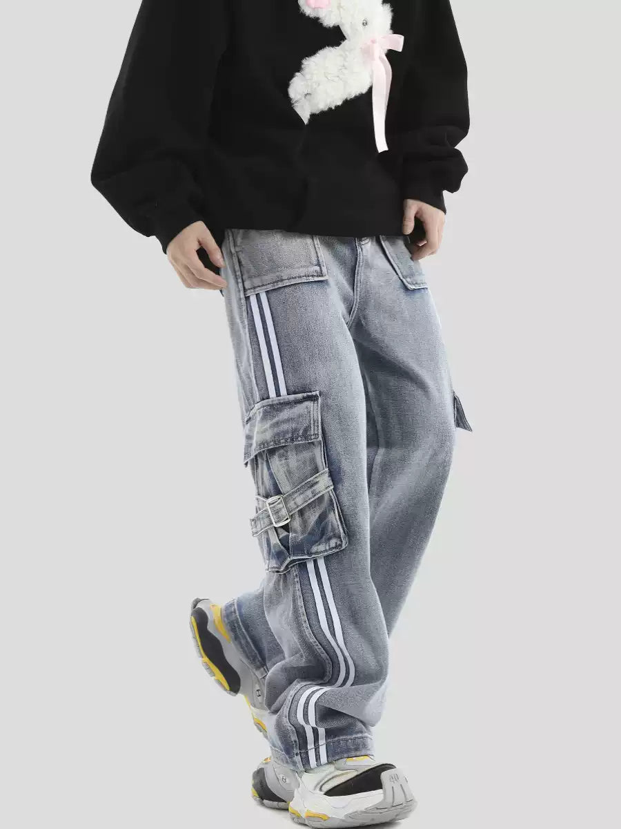 STRIPED JEANS FE0100