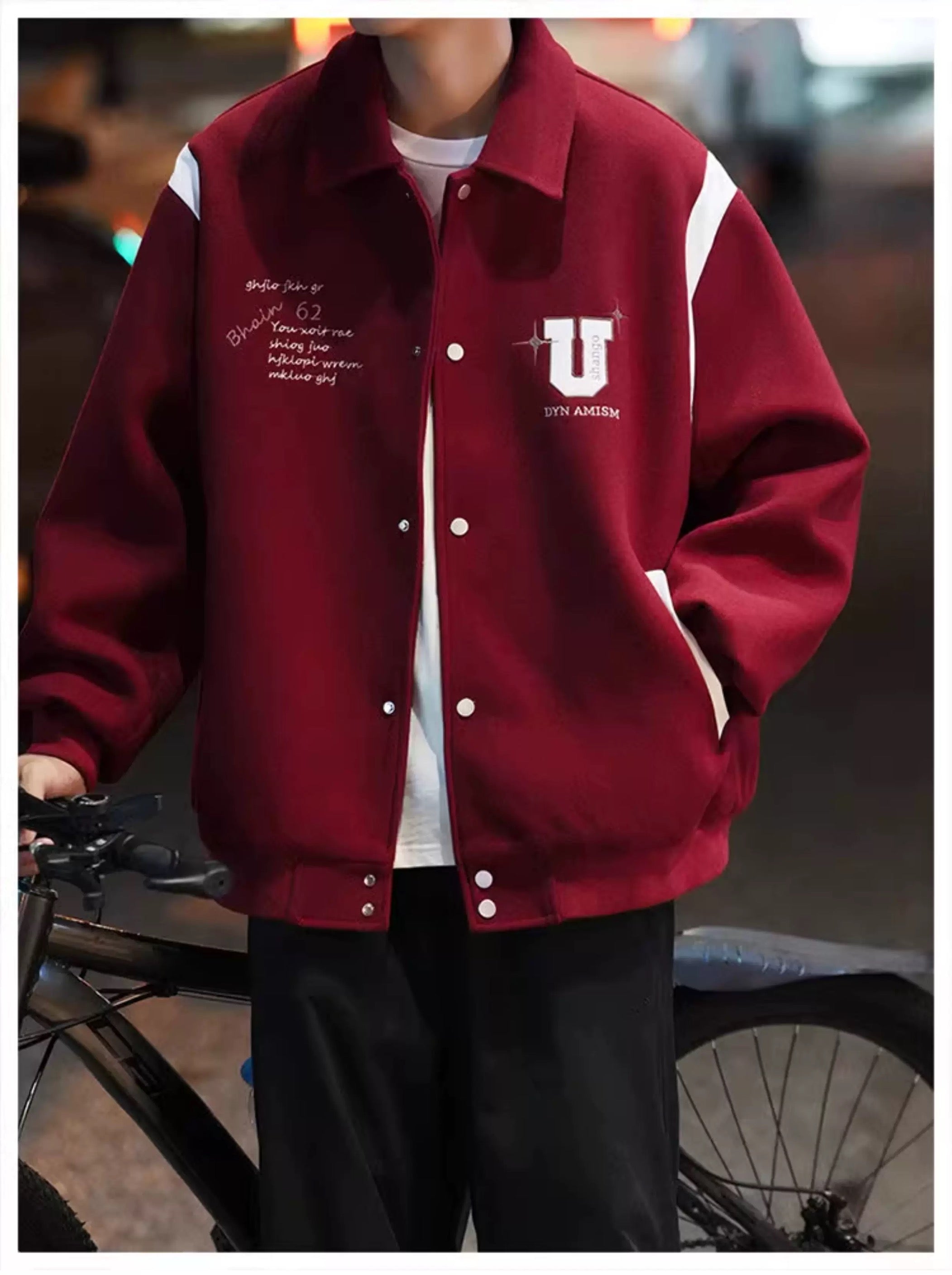 Wool Short Jacket – Vintage American Street Style Outerwear FE0072
