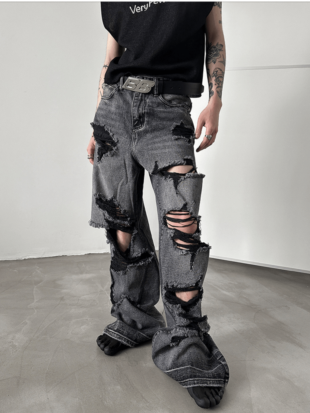 wash wide leg jeans FE0434