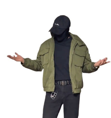 American stand-up collar tooling cotton-padded jacket FE0245