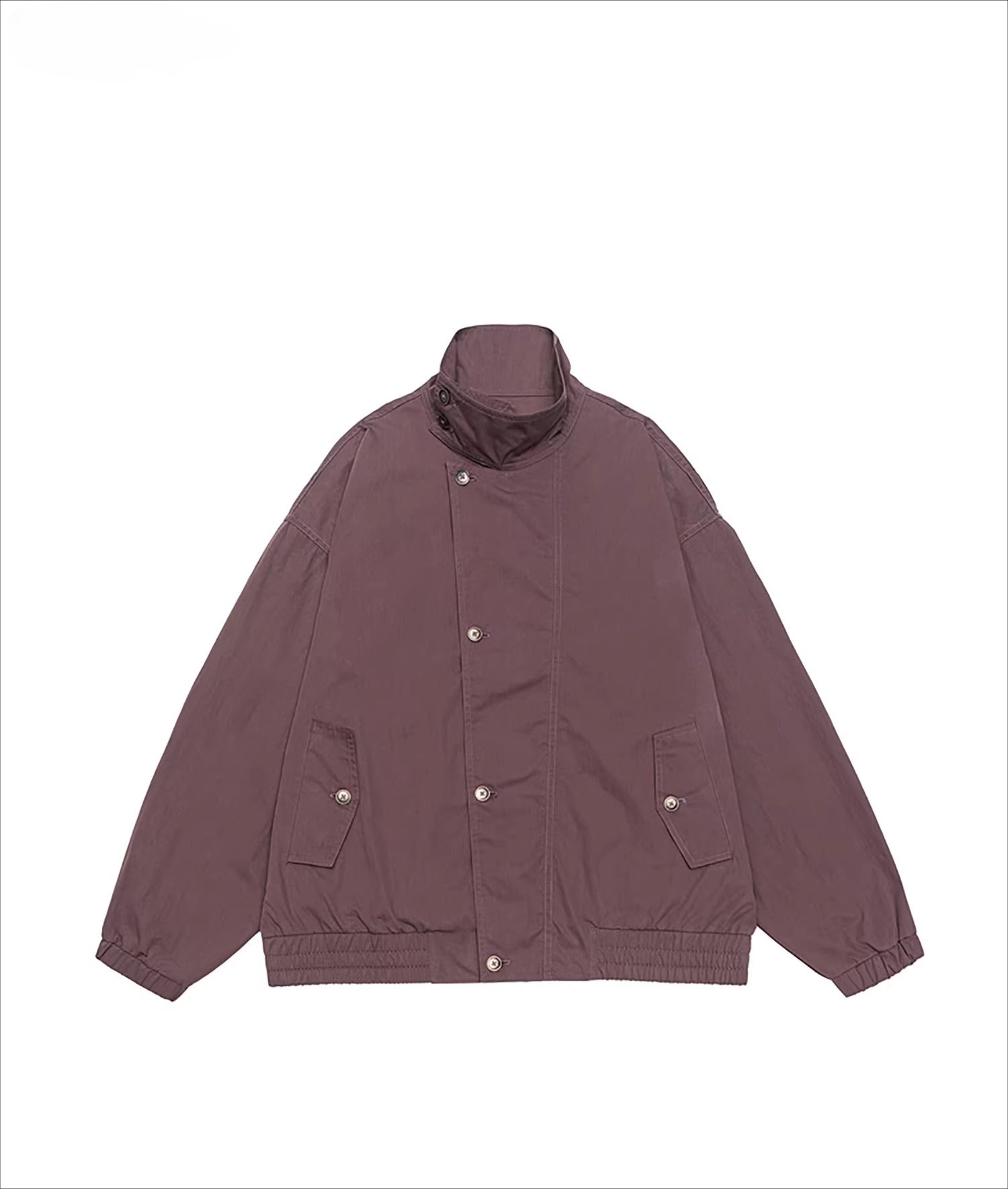 Slant lapel mercerized blue jacket FE0712